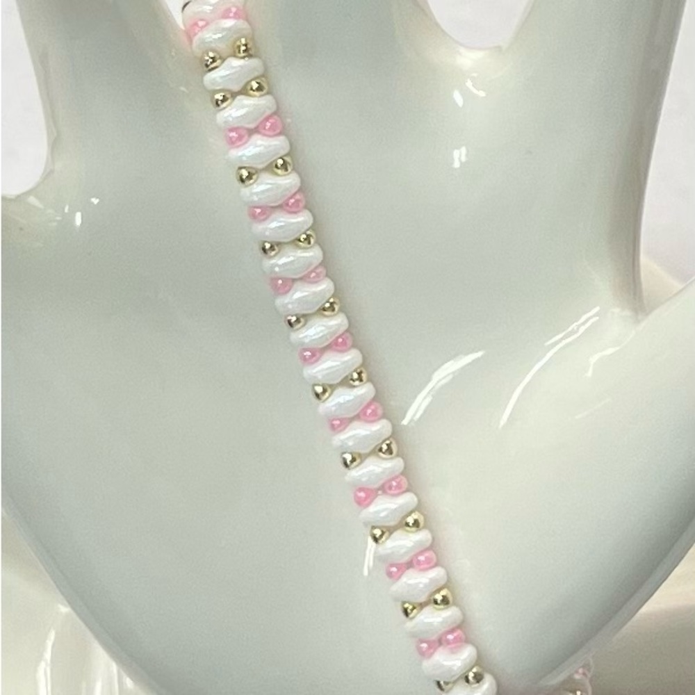 Pink and gold bracelet
